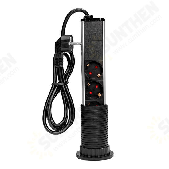 Tabletop Pop Up Power Socket Outlet 3/4/5 EU Plug Power Strip Household Office Power Outlet With USB Tabletop Pop Up Power Socket Outlet 3/4/5 EU Plug Power Strip Household Office Power Outlet With USB