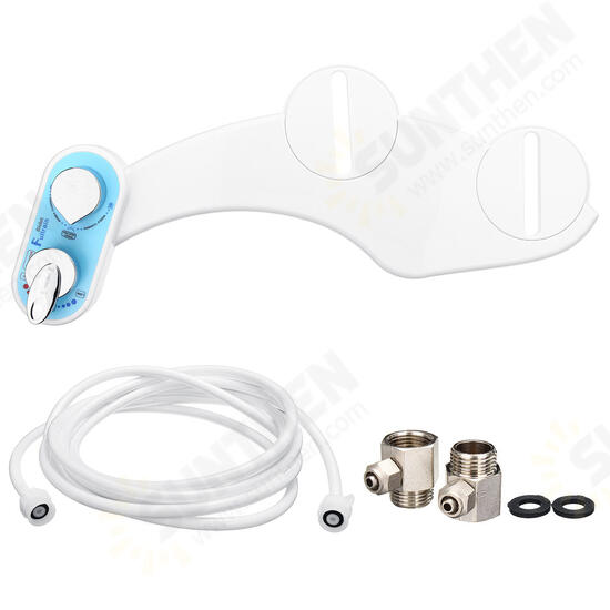 Toilet Bidet Hot/Cold Water Dual Spray Non-Electric Mechanical Self Cleaning Adjustable Angle Bidet Toilet Device