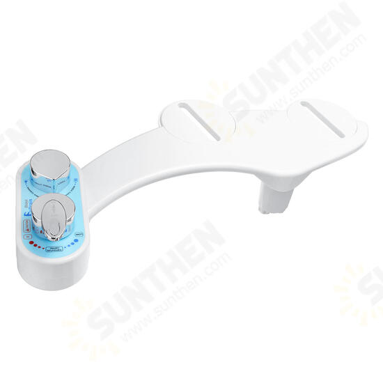 Toilet Bidet Hot/Cold Water Dual Spray Non-Electric Mechanical Self Cleaning Adjustable Angle Bidet Toilet Device