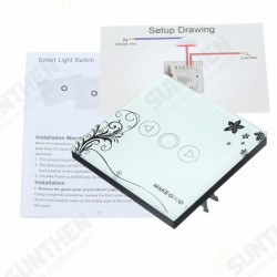 UK Standard Wall Mount Touch Dimmer Switch Panel Switches