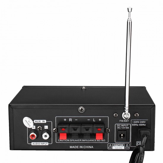 USB SD HIFI Power Amplifier HiFi Digital Audio Stereo Amplifier bluetooth FM Radio Equipment