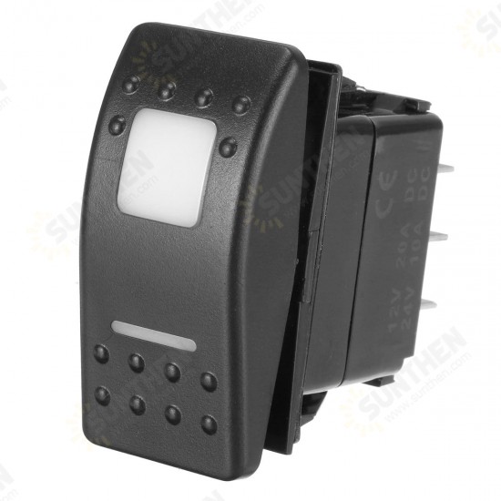 Universal 12V 7 Pins LED Light Switch DPDT ON-OFF-ON Self-locking Rocker Switch