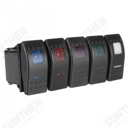 Universal 12V 7 Pins LED Light Switch DPDT ON-OFF-ON Self-locking Rocker Switch Universal 12V 7 Pins LED Light Switch DPDT ON-OFF-ON Self-locking Rocker Switch