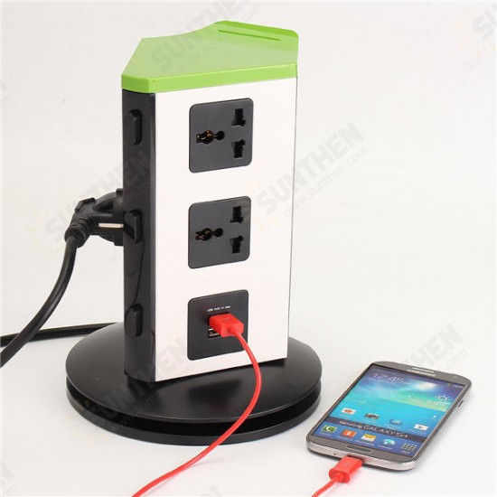 Universal 8 Port EU Plug Socket Wall Charger Dock Station with bluetooth Speaker