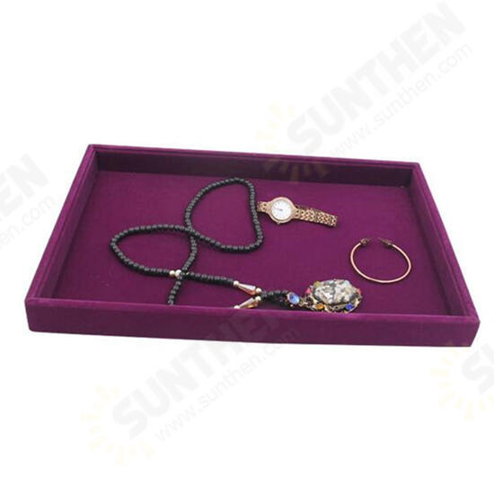 Velvet Jewelry Ring Earring Display Tray Holder Organizers Storage Box Showcase Tray Rack Velvet Jewelry Ring Earring Display Tray Holder Organizers Storage Box Showcase Tray Rack