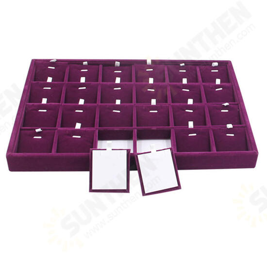Velvet Jewelry Ring Earring Display Tray Holder Organizers Storage Box Showcase Tray Rack Velvet Jewelry Ring Earring Display Tray Holder Organizers Storage Box Showcase Tray Rack