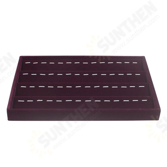 Velvet Jewelry Ring Earring Display Tray Holder Organizers Storage Box Showcase Tray Rack Velvet Jewelry Ring Earring Display Tray Holder Organizers Storage Box Showcase Tray Rack