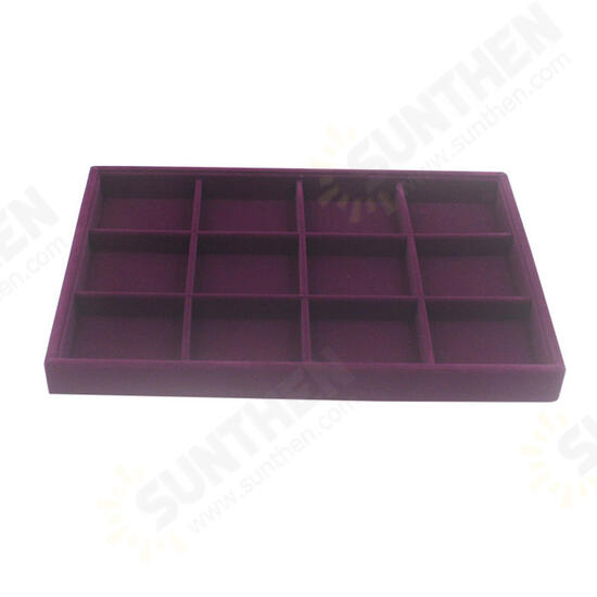 Velvet Jewelry Ring Earring Display Tray Holder Organizers Storage Box Showcase Tray Rack