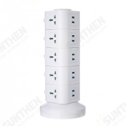 Vertical Power Socket Powerboard Outlet Plug Extension Multi USB Ports Charger Socket Power Strip
