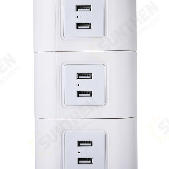 Vertical Power Socket Powerboard Outlet Plug Extension Multi USB Ports Charger Socket Power Strip