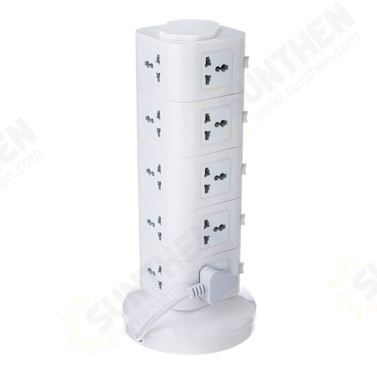 Vertical Power Socket Powerboard Outlet Plug Extension Multi USB Ports Charger Socket Power Strip