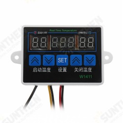 W1411 12V 24V 220V 10A LED Digital Temperature Controller Thermostat Control Switch Sensor for Greenhouses Aquatic Animal Husbandry W1411 12V 24V 220V 10A LED Digital Temperature Controller Thermostat Control Switch Sensor for Greenhouses Aquatic Animal Husbandry