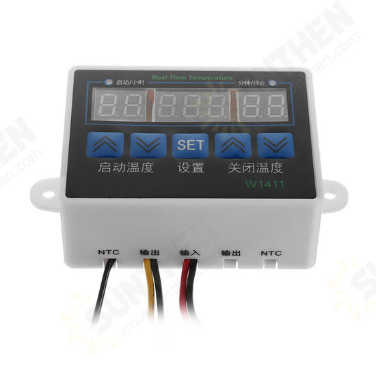 W1411 12V 24V 220V 10A LED Digital Temperature Controller Thermostat Control Switch Sensor for Greenhouses Aquatic Animal Husbandry