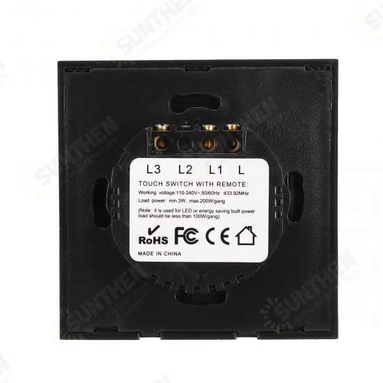 WHF01 433MHZ RF Remote Control Switch Touch Wall Switch Panel Smart Switch 86 Type Smart Panel Switch WHF01 433MHZ RF Remote Control Switch Touch Wall Switch Panel Smart Switch 86 Type Smart Panel Switch