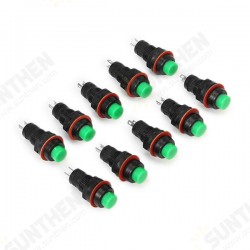 DS-211 125V 2A 10mm Self Locking NO Switch Push Button Round 10pcs