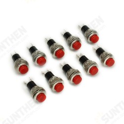 DS-316 250V 1A 10mm Self-resetting OFF/ON Switch Push Button No Lock 10pcs