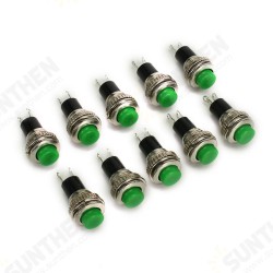 DS-316 250V 1A 10mm Self-resetting OFF/ON Switch Push Button No Lock 10pcs