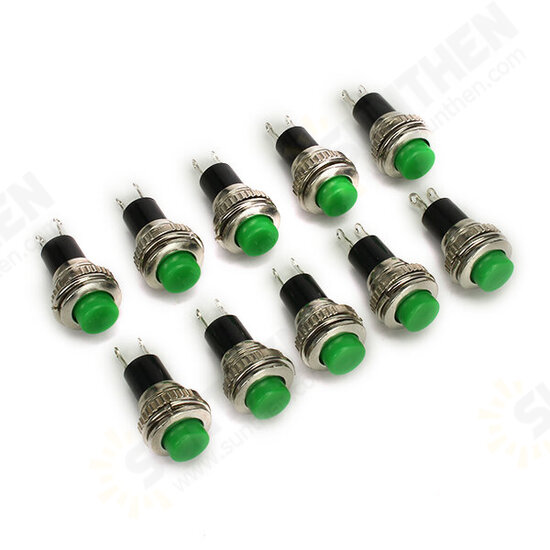 DS-316 250V 1A 10mm Self-resetting OFF/ON Switch Push Button No Lock 10pcs DS-316 250V 1A 10mm Self-resetting OFF/ON Switch Push Button No Lock 10pcs