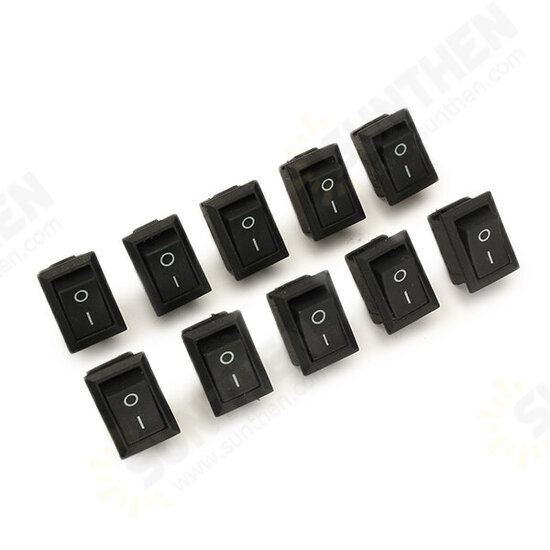 KCD-101 250V 6A Copper Boat Rocker Switch 2-Pin Plastic Button ON/Off SPST 10pcs KCD-101 250V 6A Copper Boat Rocker Switch 2-Pin Plastic Button ON/Off SPST 10pcs