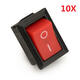 KCD-101 250V 6A Copper Boat Rocker Switch 2-Pin Plastic Button ON/Off SPST 10pcs KCD-101 250V 6A Copper Boat Rocker Switch 2-Pin Plastic Button ON/Off SPST 10pcs