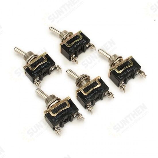 KN-1021 ON/OFF AC 250V 15A 2 Pins Toggle Rocker Switch 5pcs KN-1021 ON/OFF AC 250V 15A 2 Pins Toggle Rocker Switch 5pcs