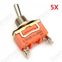 KN-1021 ON/OFF AC 250V 15A 2 Pins Toggle Rocker Switch 5pcs