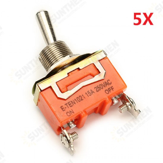 KN-1021 ON/OFF AC 250V 15A 2 Pins Toggle Rocker Switch 5pcs KN-1021 ON/OFF AC 250V 15A 2 Pins Toggle Rocker Switch 5pcs