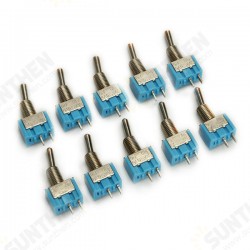MTS-101 ON/OFF AC 125V 6A 2 Pins Toggle Rocker Switch 10pcs MTS-101 ON/OFF AC 125V 6A 2 Pins Toggle Rocker Switch 10pcs