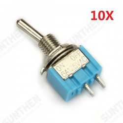 MTS-101 ON/OFF AC 125V 6A 2 Pins Toggle Rocker Switch 10pcs MTS-101 ON/OFF AC 125V 6A 2 Pins Toggle Rocker Switch 10pcs