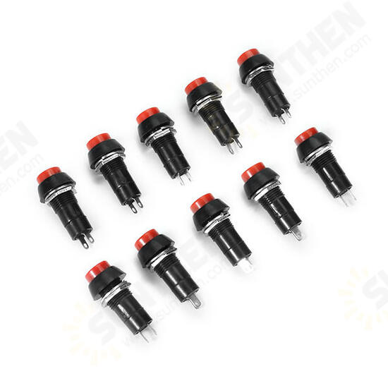 PBS-11B 125V 5A 12mm NO Lock Self-reset Switch Push Button Round 10pcs PBS-11B 125V 5A 12mm NO Lock Self-reset Switch Push Button Round 10pcs