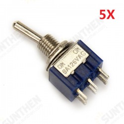 SMT-202 ON/ON AC 125V 6A 6 Pins Toggle Rocker Switch 10pcs