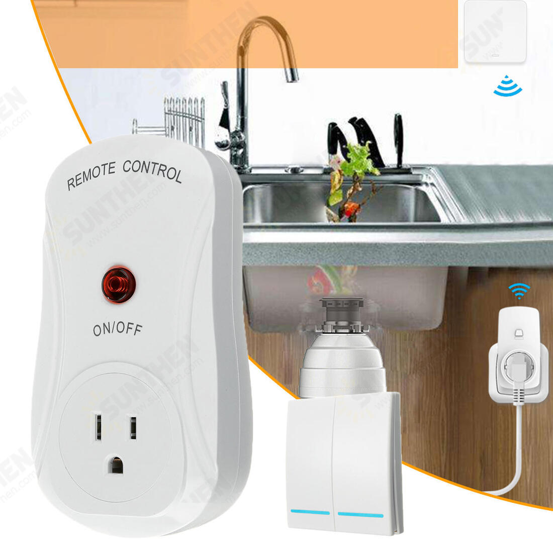 Wireless Remote Control Socket Switch For Food Waste Disposers Garbage