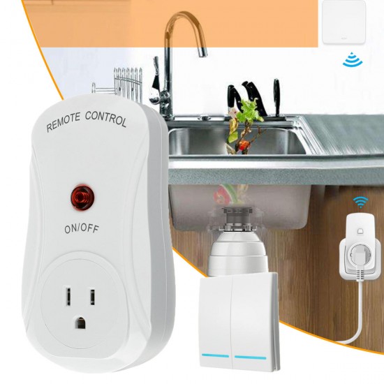 Wireless Remote Control Socket Switch For Food Waste Disposers Garbage Disposals Socket