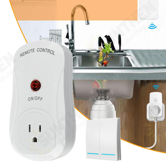 Wireless Remote Control Socket Switch For Food Waste Disposers Garbage Disposals Socket Wireless Remote Control Socket Switch For Food Waste Disposers Garbage Disposals Socket