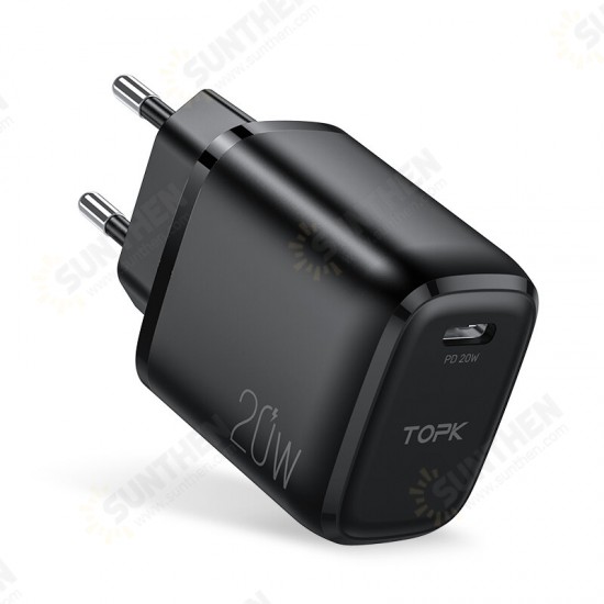 B110P USB-C PD 20W Wall Fast Charging Charger for iPhone 12 12 Pro Max for Samsung Galaxy S10+ Armor 10 5G