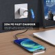 B110P USB-C PD 20W Wall Fast Charging Charger for iPhone 12 12 Pro Max for Samsung Galaxy S10+ Armor 10 5G
