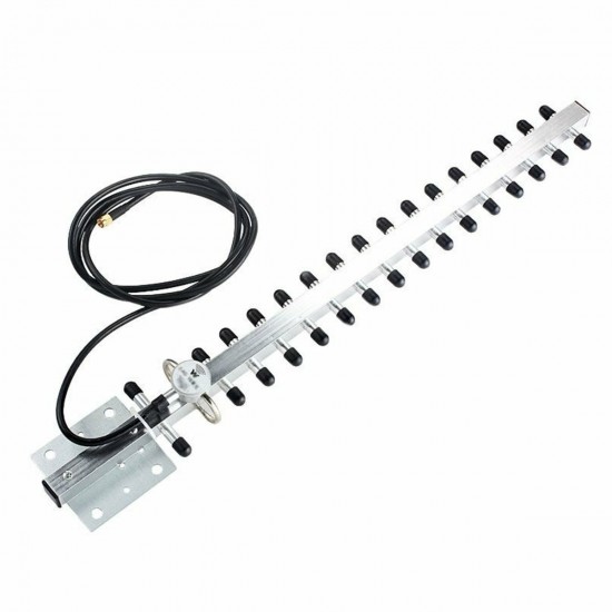 RP-SMA 2.4GHz 25dBi Directional Outdoor WiFi Antenna Wireless Yagi Antenna with Cable for Extending WiFi Coverage