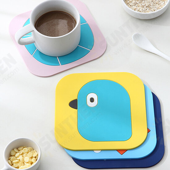 Silicone Cartoon Insulation Pad Anti-scalding Non-slip Cup Pot Mat Bowl Mat INS Style