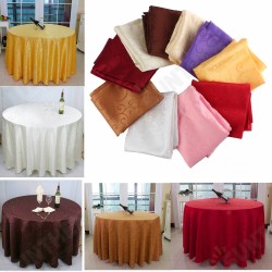 180cm Polyester Absorbent Round Tablecloth For Hotel Restaurant Wedding Decor 180cm Polyester Absorbent Round Tablecloth For Hotel Restaurant Wedding Decor