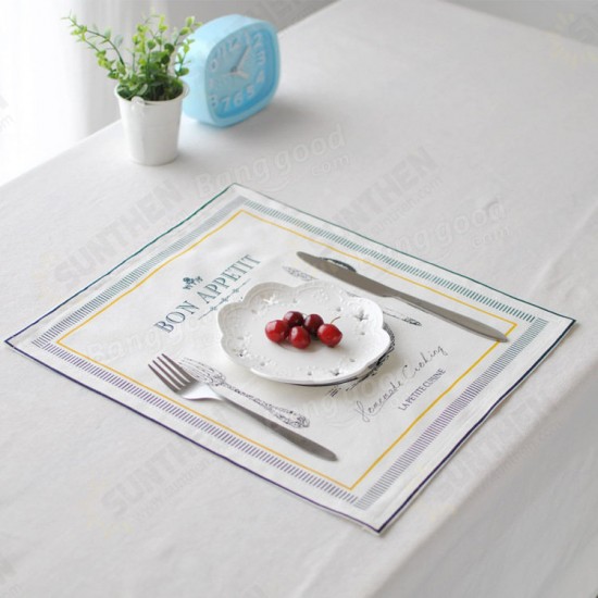 30x32cm Soft Cotton Linen Tableware Mat Table Runner Heat Insulation Bowl Pad Tablecloth Desk Cover