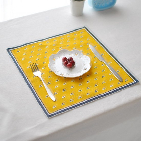 30x32cm Soft Cotton Linen Tableware Mat Table Runner Heat Insulation Bowl Pad Tablecloth Desk Cover