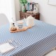 Cotton and Linen Simple Pastoral Tablecloth Geometric Tectangular Table Cover with Color Stripes Simple Geometric Tablecloth Color Stripe Cotton Pastoral Rectangle Table Cloth