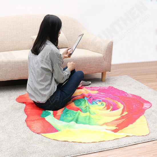 WX-89 147cm 3D Simulation Rose Beach Towel Mat Romantic Women Shawl Bed Sheet Tapestry