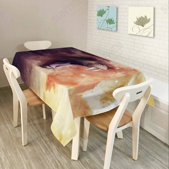 KC-TC2 American Style Creative Landscape Tablecloth Waterproof Oil Proof Tea Tablecloth Home