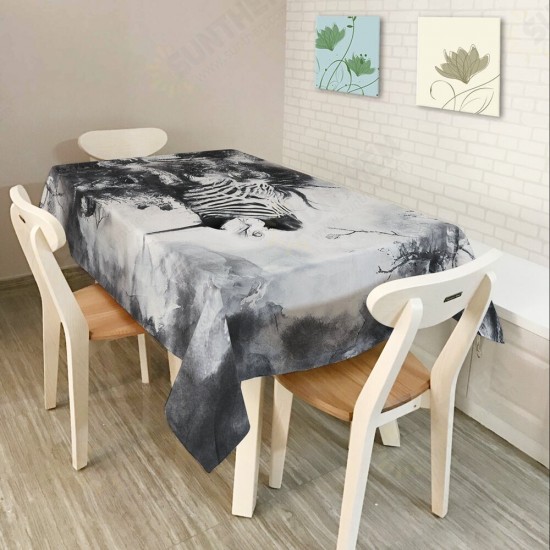 KC-TC2 American Style Creative Landscape Tablecloth Waterproof Oil Proof Tea Tablecloth Home