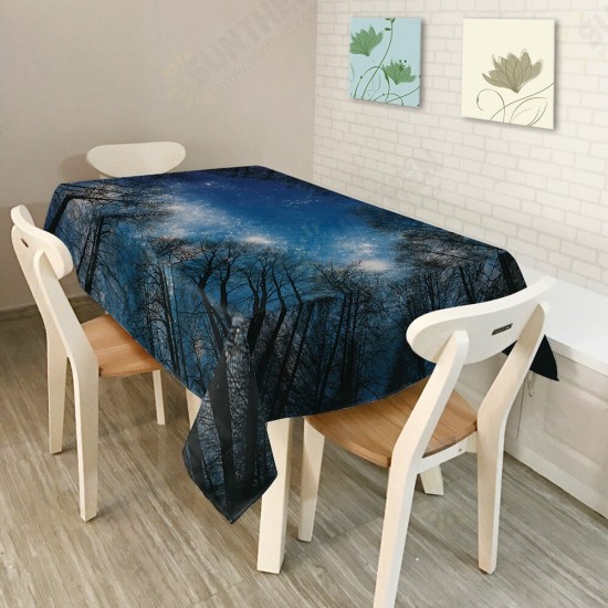 KC-TC2 American Style Creative Landscape Tablecloth Waterproof Oil Proof Tea Tablecloth Home