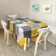 Modern Simple Rectangle Polyester Tablecloth Colorful Triangle Geometry