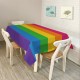 Modern Simple Rectangle Polyester Tablecloth Colorful Triangle Geometry