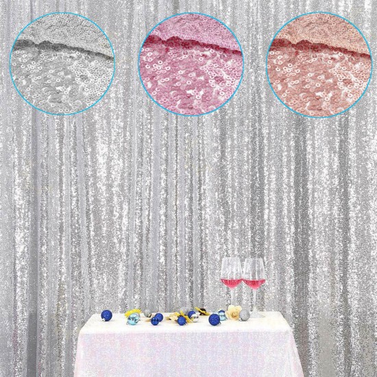 Sequin Fabric Wedding Party Table Covers Photography Backdrop Curtains Table Cloth