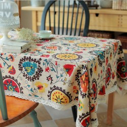 Sun flower Cotton Linen Tableware Mat Table Runner Tablecloth Desk Cover Heat Insulation Bowl Pad Sun flower Cotton Linen Tableware Mat Table Runner Tablecloth Desk Cover Heat Insulation Bowl Pad